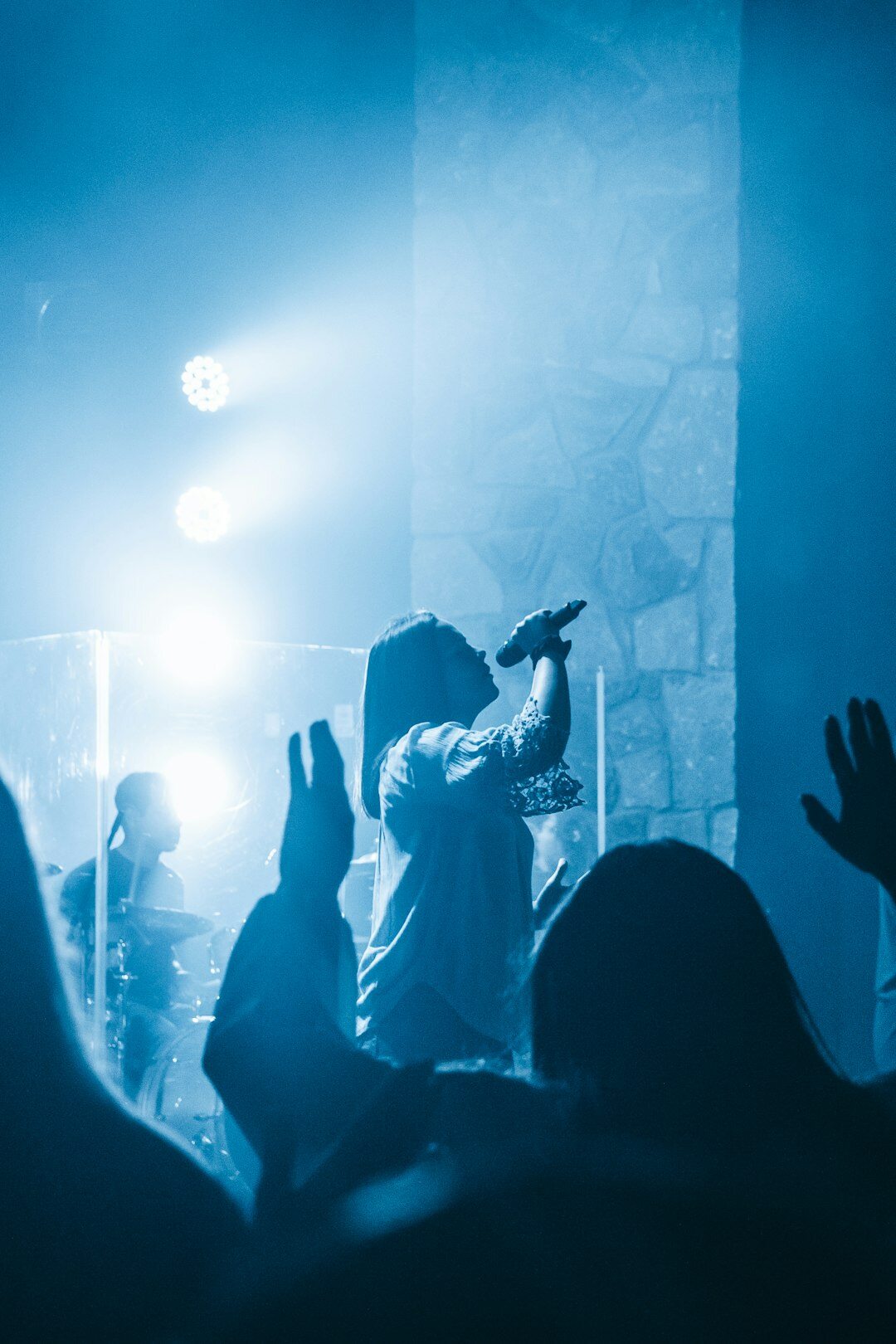 singer performing on stage